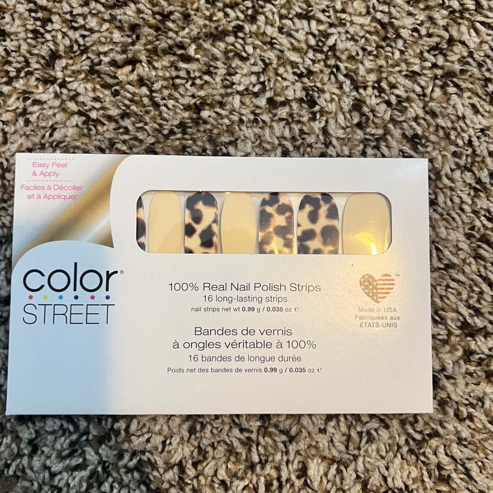 Color Street Show and Shell Leopard Print Nail Polish Strips FDC282-A00531 NEW